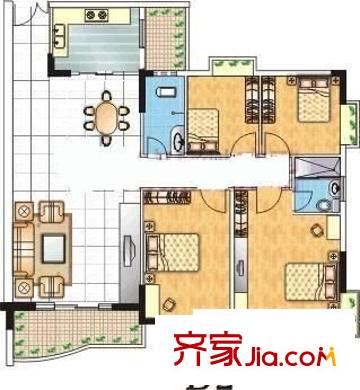 金輝新苑 4室 戶型圖