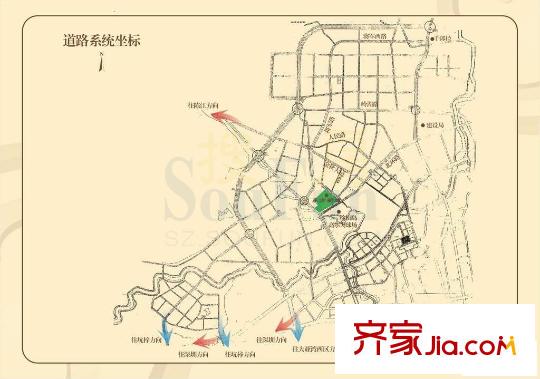 東方新城別墅交通圖