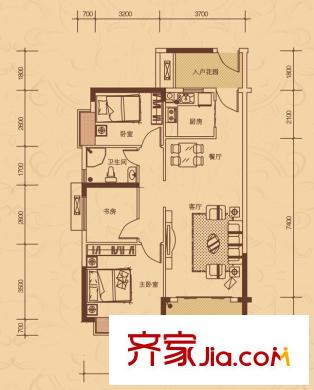  永富源御品灣 3室 戶型圖