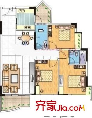 金輝新苑 0室 戶型圖