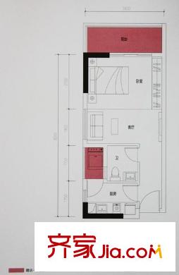 集雅公館 1室 戶型圖