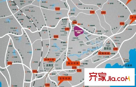 天湖山水華府交通圖 