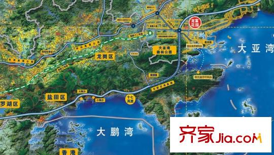 龍富花園交通圖區(qū)位圖