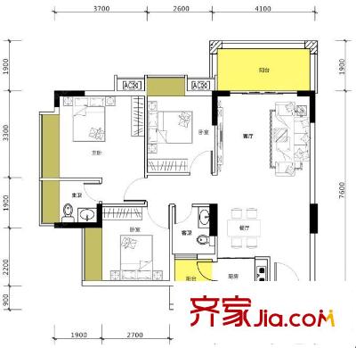 惠州 龍晟華府 戶型圖
