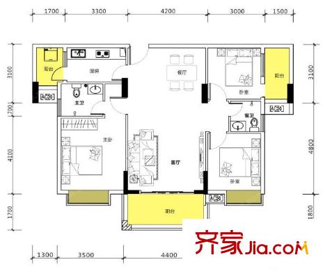 惠州 龍晟華府 戶型圖