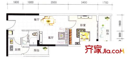 惠州 藍灣逸居 戶型圖