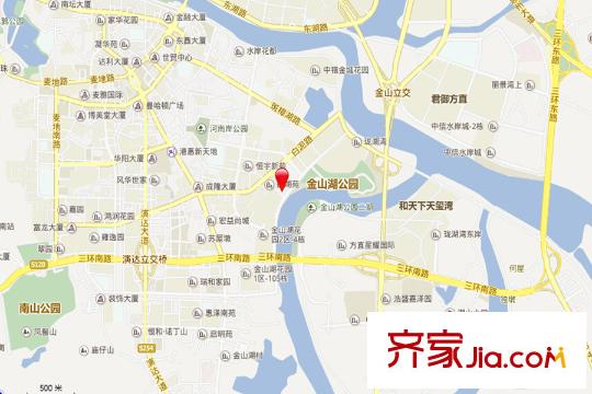 金山湖?丹荔園交通坐標圖