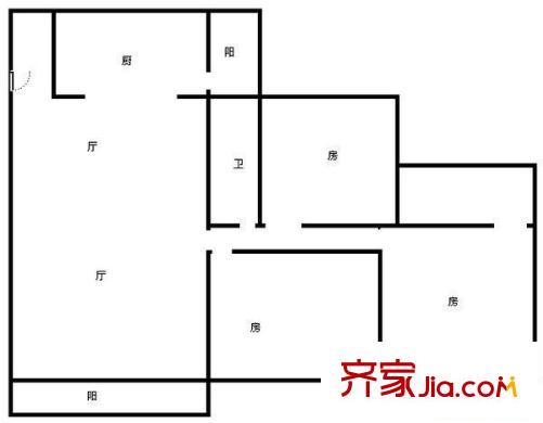 集富花園 3室 戶型圖