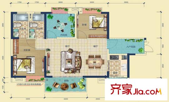 園洲花園 戶型圖