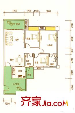 金泰瑞和園G棟一單元04、二單元05號房 3室2廳2衛(wèi)1廚