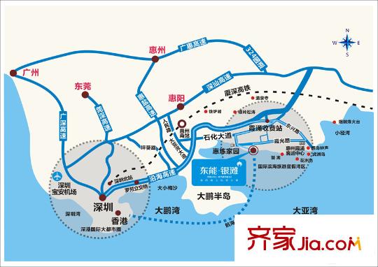 東能銀灘區(qū)位圖