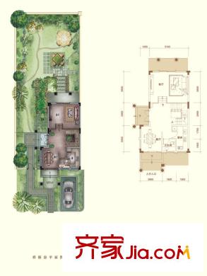 佳兆業(yè)東江新城A1戶型1F層 2室2廳2衛(wèi)1廚