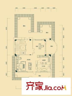 金裕?惠博新城雙拼別墅D8戶型三層 6室3廳4衛(wèi)1廚