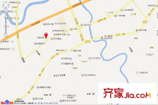 萬城名座花園交通坐標圖