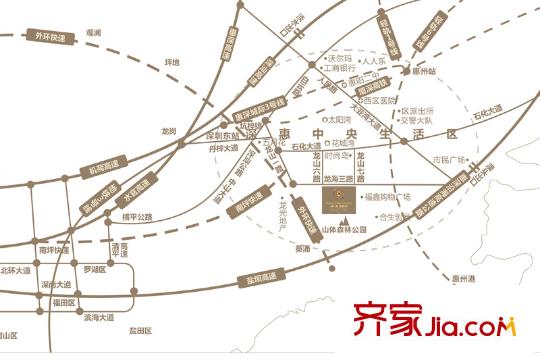 中央御園二期區(qū)位圖