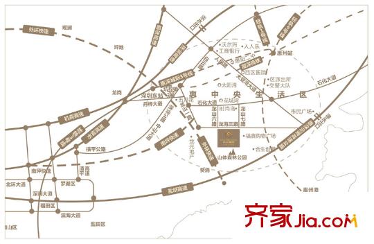 中央御園二期區(qū)位圖