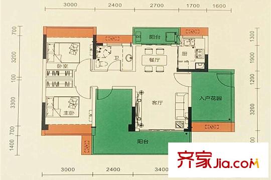 畔山名居?特區(qū)青年4棟03/06戶型 2室2廳1衛(wèi)1廚