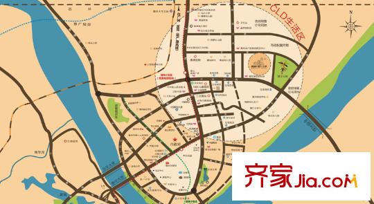 德威摩卡小鎮(zhèn)區(qū)位圖