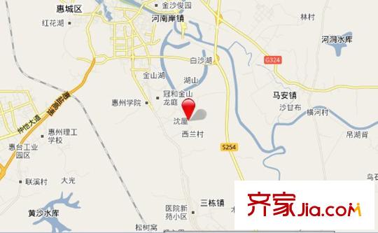 中信凱旋城別墅交通坐標(biāo)圖