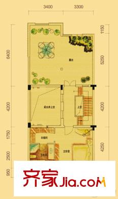 中信凱旋城別墅三期N1戶型第3層 3室2廳3衛(wèi)1廚