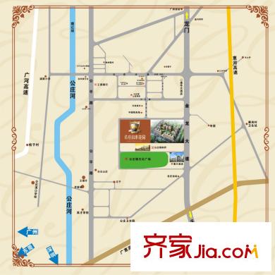 公莊山水花園區(qū)位圖