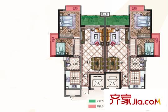惠陽雅居樂花園1/2棟03/04戶型 2室2廳1衛(wèi)1廚