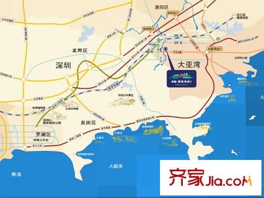卓越東部蔚藍海岸區(qū)位圖