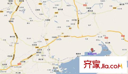 合正東部灣交通坐標圖