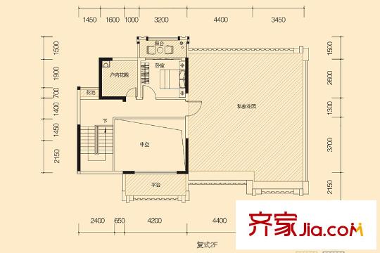 上城styleE戶型復(fù)式二層 6室2廳2衛(wèi)1廚