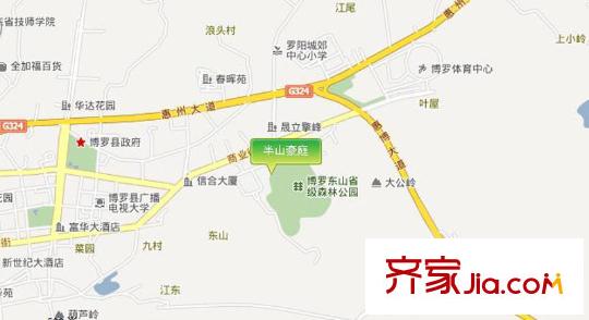 半山豪庭交通坐標圖