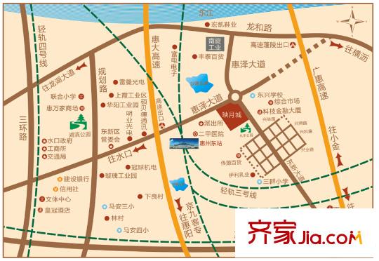 弘泰?映月城交通區(qū)域圖