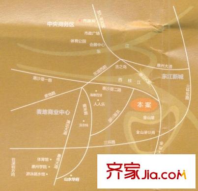 方直瓏湖灣別墅交通圖