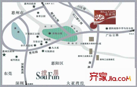 藍(lán)波灣交通圖