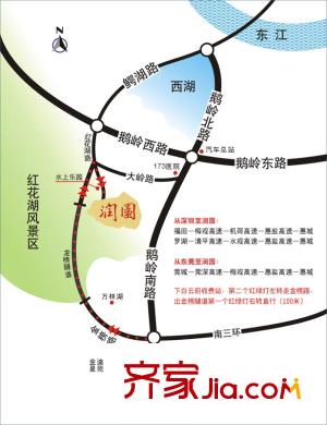 潤園別墅交通圖區(qū)位圖