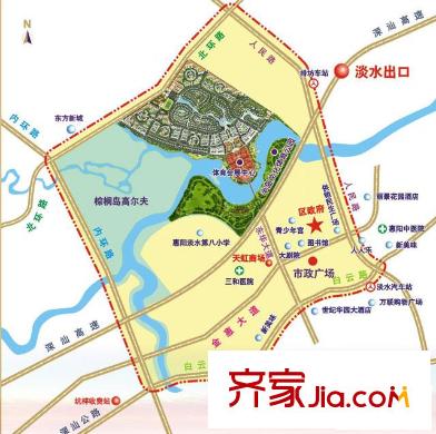 半島1號別墅交通圖