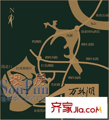 萬林湖別墅交通圖