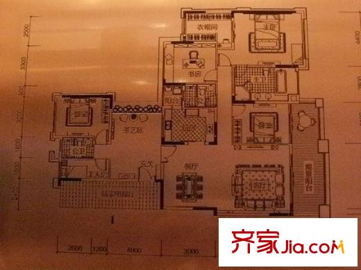 方直瓏湖灣 3室 戶型圖