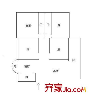 東湖花園五區(qū) 4室 戶型圖