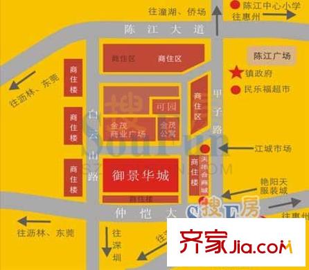 御景華城交通圖