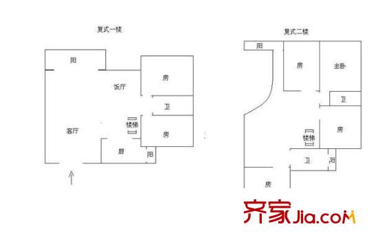 東湖花園五區(qū) 6室 戶型圖