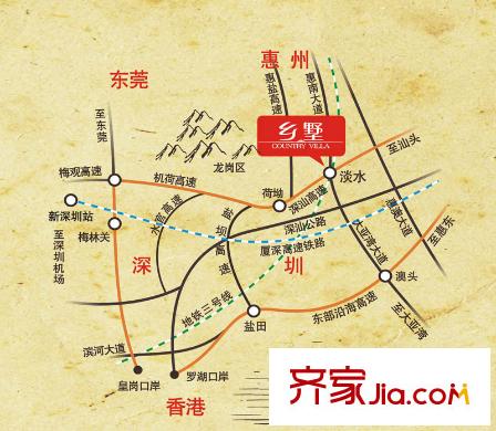 惠陽振業(yè)城區(qū)位圖