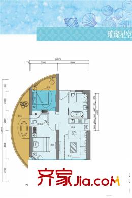 恩歌源?享海17772/3棟C3戶型 2室2廳2衛(wèi)1廚
