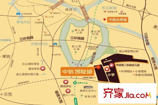 中信凱旋城區(qū)位圖