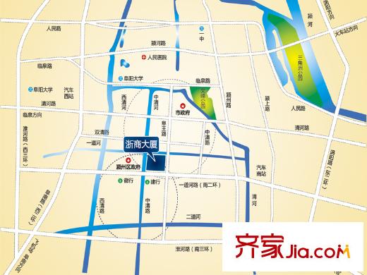 阜陽浙商大廈區(qū)位圖2