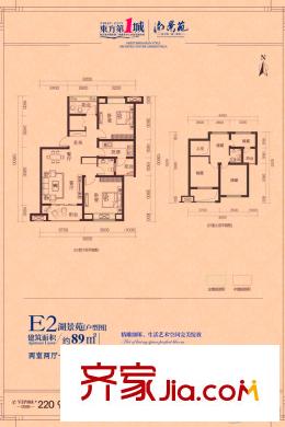 東方墅E2 2室2廳1衛(wèi)1廚
