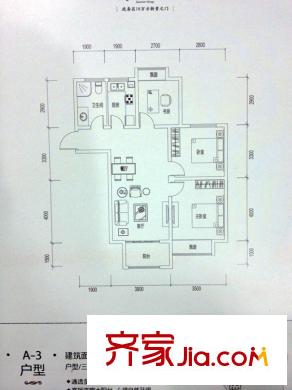 萬(wàn)嘉新城A3 3室2廳1衛(wèi)