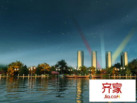 萬隆美域項(xiàng)目夜景
