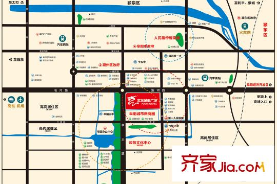 寶龍國際社區(qū)阜陽寶龍城市廣場區(qū)位圖