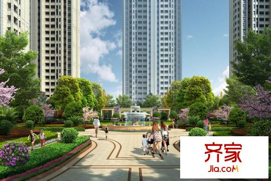 阜陽居然之家時代廣場?天郡天郡觀邸-中央園林