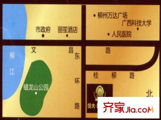恒大?翡翠龍庭交通圖